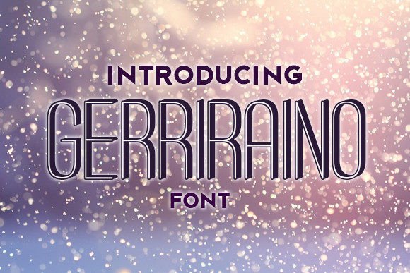 Gerriraino: A Stylish 3D Display Font