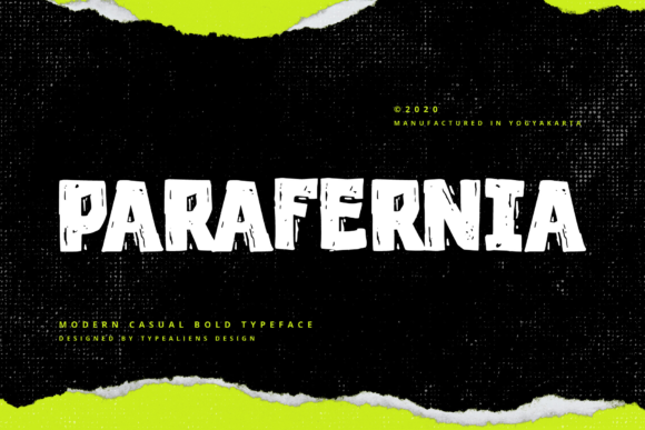 Parafernia: A Bold, Rustic Font for Modern Design