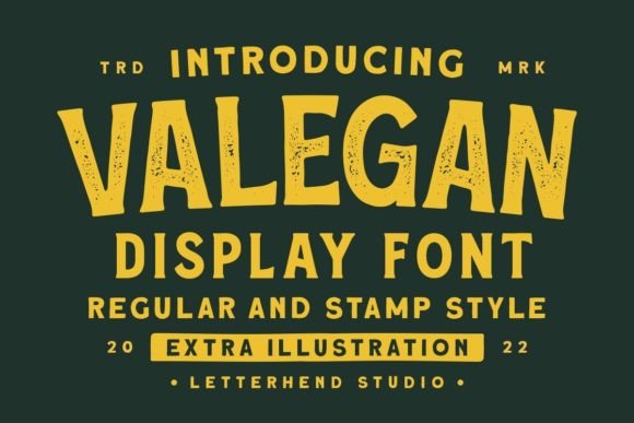 Valegan: A Vintage-Inspired Display Font for Modern Designers