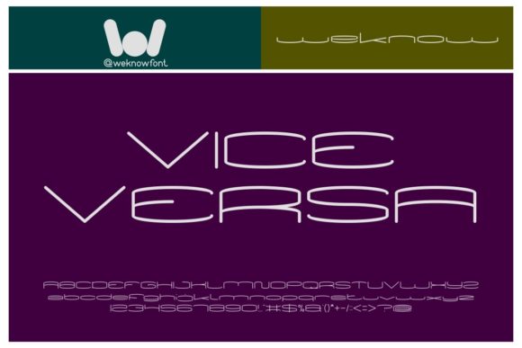 Vice Versa: A Sleek, Modern Font for Bold Creative Projects